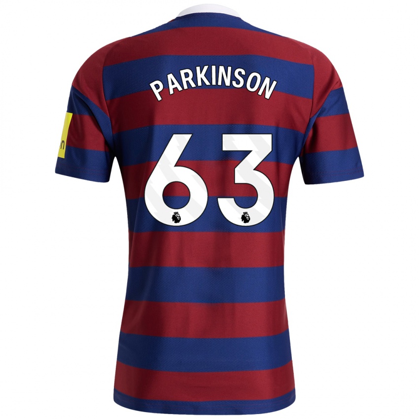 Hombre Camiseta Ben Parkinson #63 Burdeos Azul Marino 2ª Equipación 2024/25 La Camisa Chile