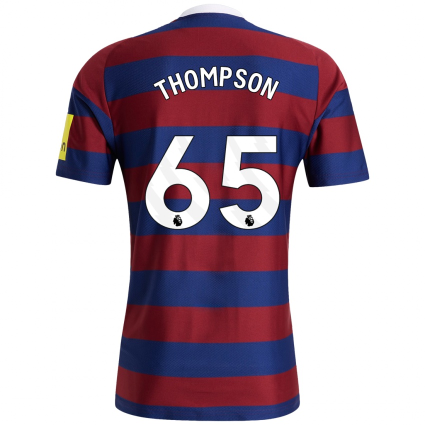 Hombre Camiseta Ciaran Thompson #65 Burdeos Azul Marino 2ª Equipación 2024/25 La Camisa Chile