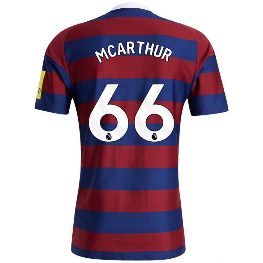 Hombre Camiseta Charlie Mcarthur #66 Burdeos Azul Marino 2ª Equipación 2024/25 La Camisa Chile