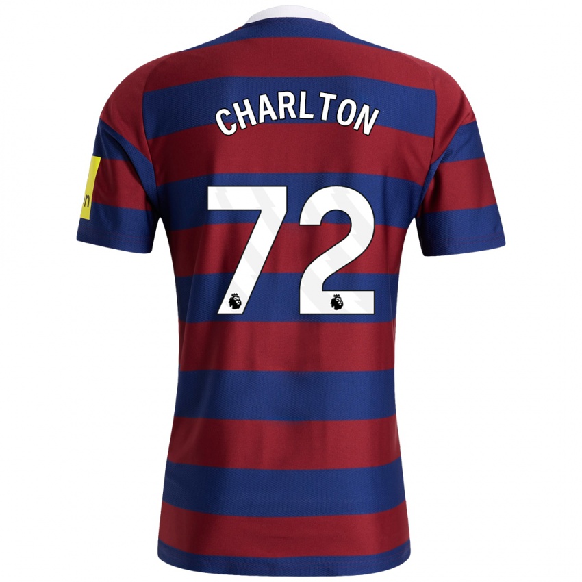 Hombre Camiseta Dylan Charlton #72 Burdeos Azul Marino 2ª Equipación 2024/25 La Camisa Chile