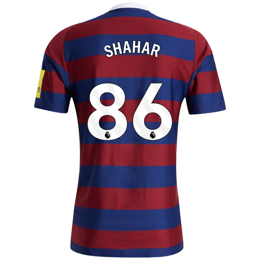 Hombre Camiseta Leo Shahar #86 Burdeos Azul Marino 2ª Equipación 2024/25 La Camisa Chile