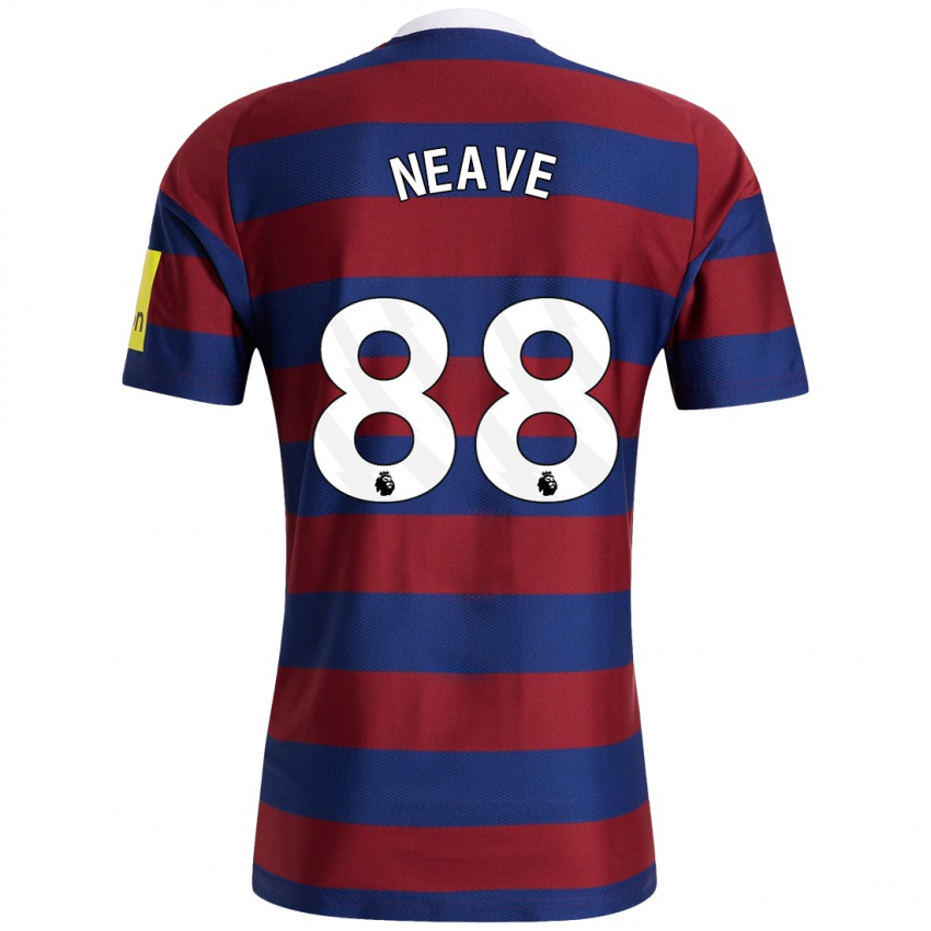 Hombre Camiseta Sean Neave #88 Burdeos Azul Marino 2ª Equipación 2024/25 La Camisa Chile