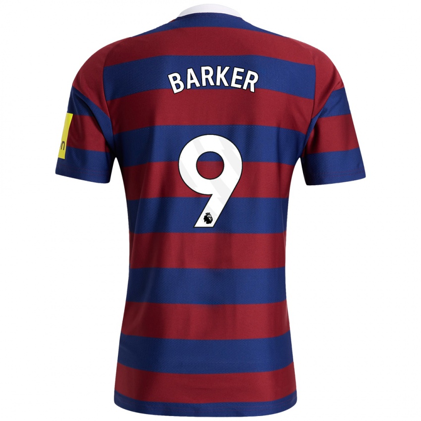 Hombre Camiseta Katie Barker #9 Burdeos Azul Marino 2ª Equipación 2024/25 La Camisa Chile