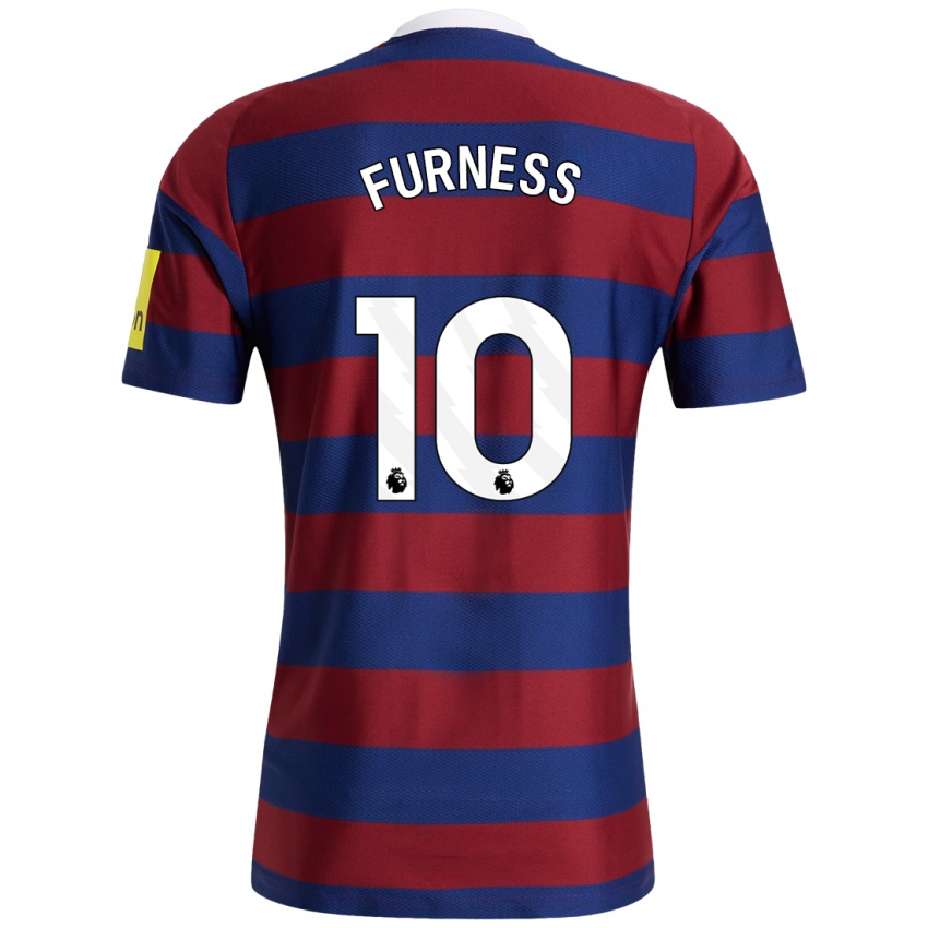 Hombre Camiseta Rachel Furness #10 Burdeos Azul Marino 2ª Equipación 2024/25 La Camisa Chile