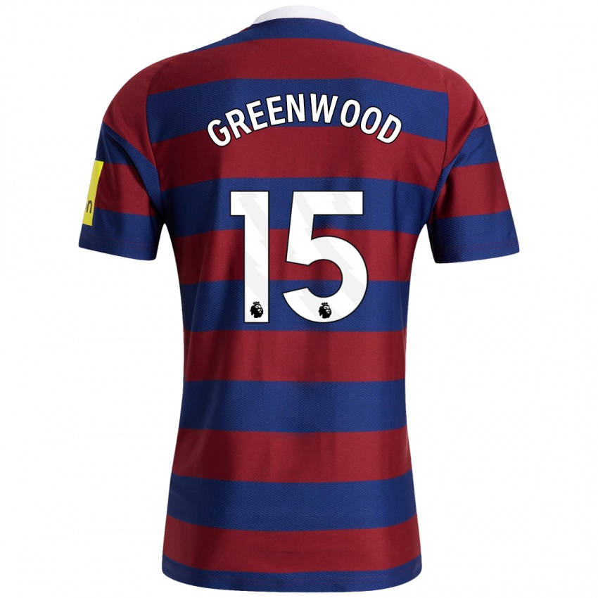 Hombre Camiseta Hannah Greenwood #15 Burdeos Azul Marino 2ª Equipación 2024/25 La Camisa Chile