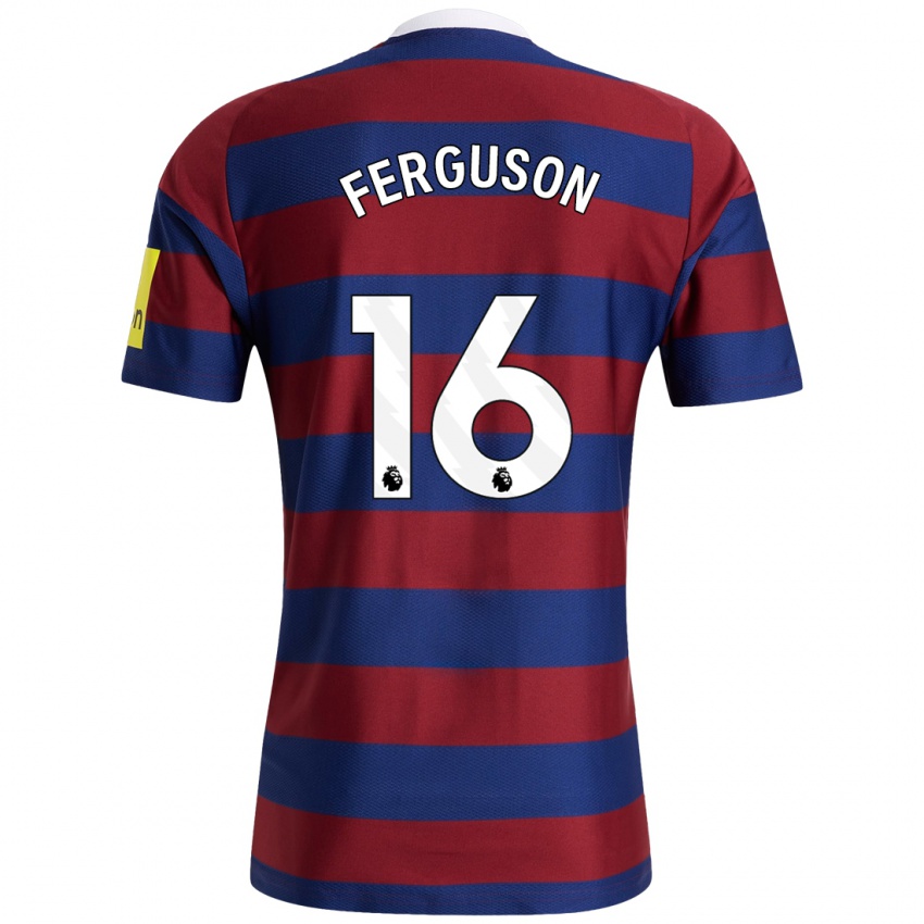 Hombre Camiseta Becky Ferguson #16 Burdeos Azul Marino 2ª Equipación 2024/25 La Camisa Chile