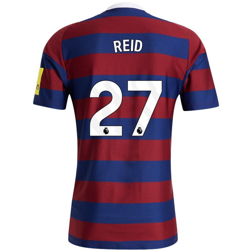 Hombre Camiseta Hannah Reid #27 Burdeos Azul Marino 2ª Equipación 2024/25 La Camisa Chile