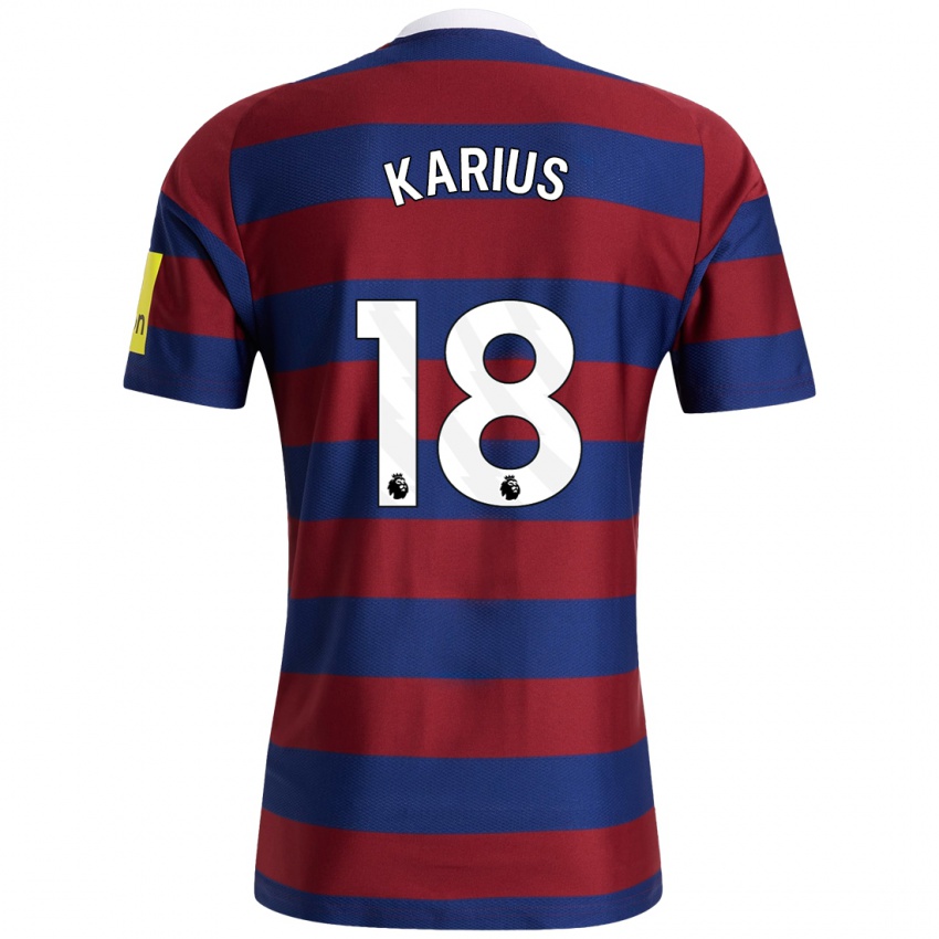 Hombre Camiseta Loris Karius #18 Burdeos Azul Marino 2ª Equipación 2024/25 La Camisa Chile