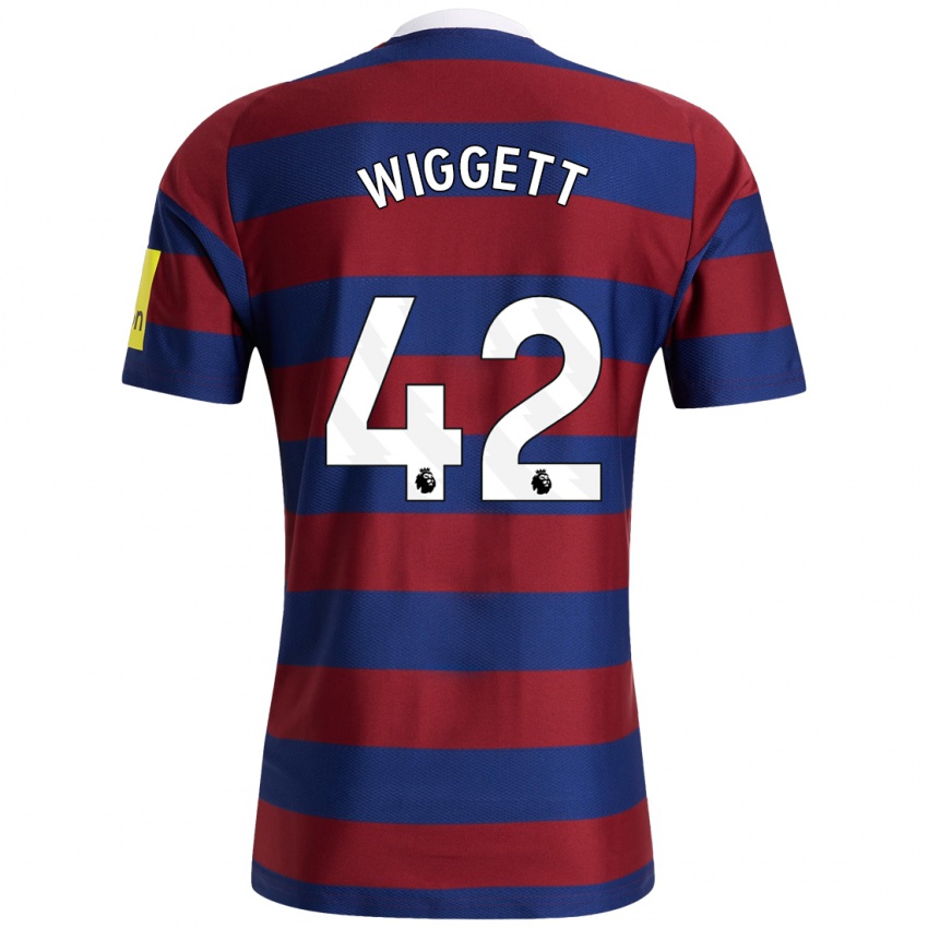 Hombre Camiseta Charlie Wiggett #42 Burdeos Azul Marino 2ª Equipación 2024/25 La Camisa Chile