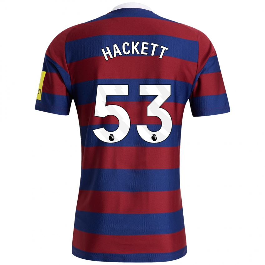 Hombre Camiseta Jordan Hackett #53 Burdeos Azul Marino 2ª Equipación 2024/25 La Camisa Chile