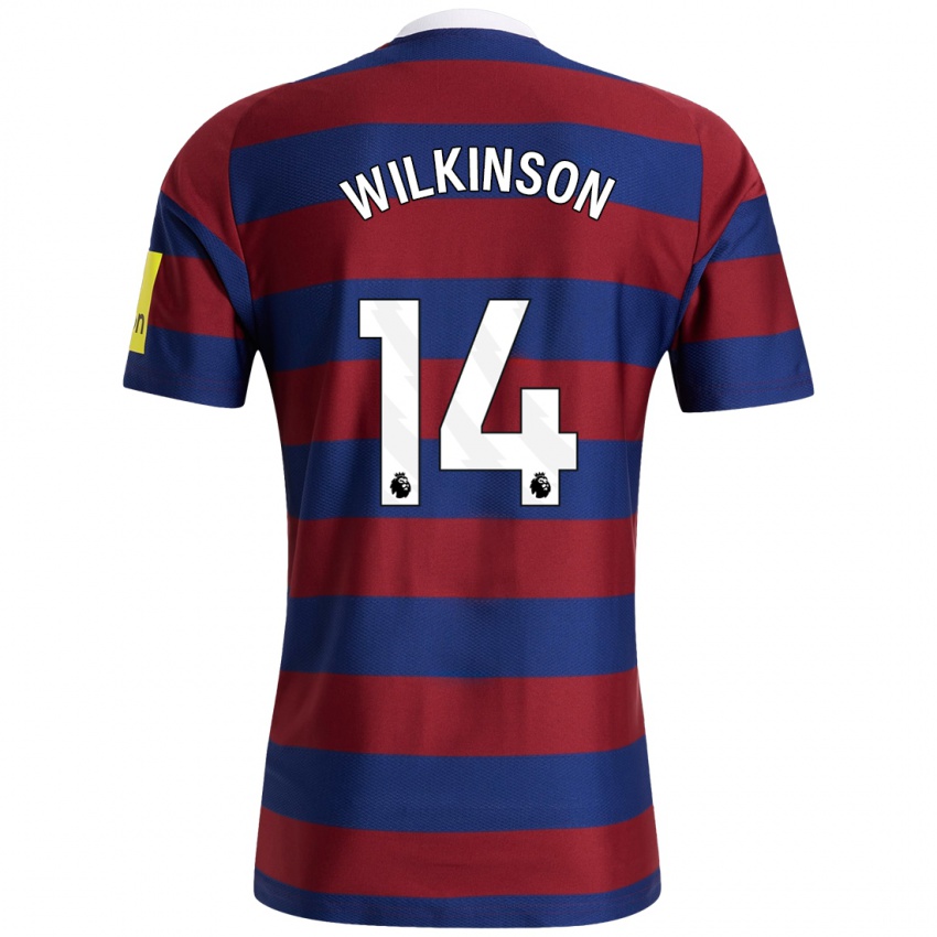 Hombre Camiseta Sharna Wilkinson #14 Burdeos Azul Marino 2ª Equipación 2024/25 La Camisa Chile