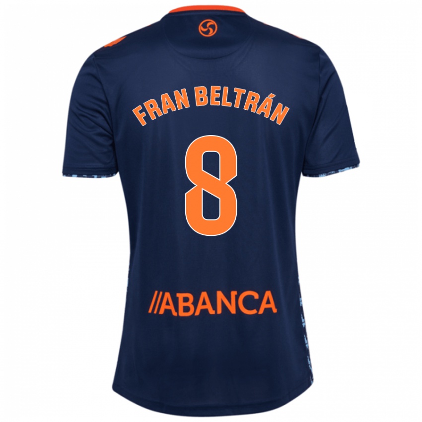 Hombre Camiseta Fran Beltran #8 Azul Marino 2ª Equipación 2024/25 La Camisa Chile