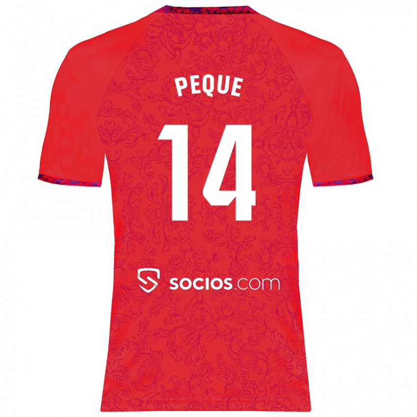 Hombre Camiseta Peque Fernández #14 Rojo 2ª Equipación 2024/25 La Camisa Chile