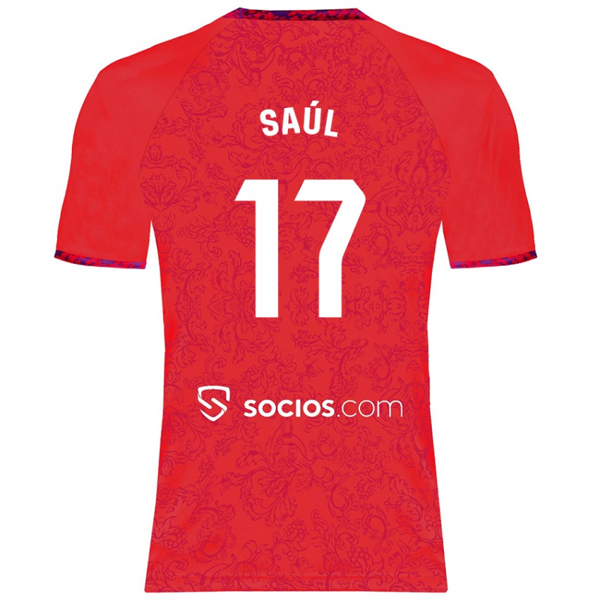 Hombre Camiseta Saul Niguez #17 Rojo 2ª Equipación 2024/25 La Camisa Chile