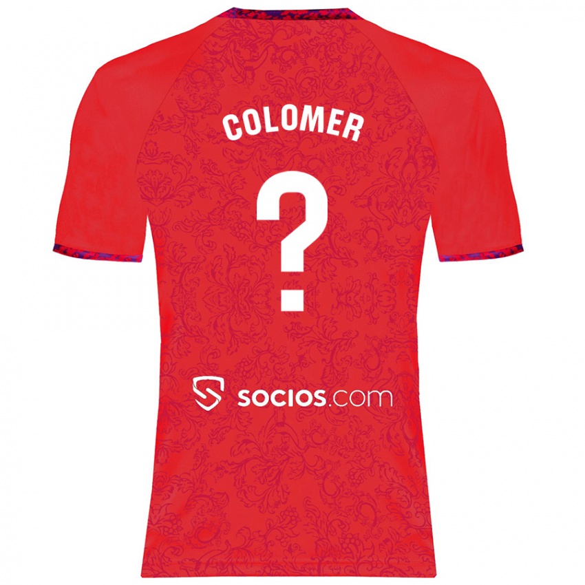 Hombre Camiseta Carlos Colomer #0 Rojo 2ª Equipación 2024/25 La Camisa Chile