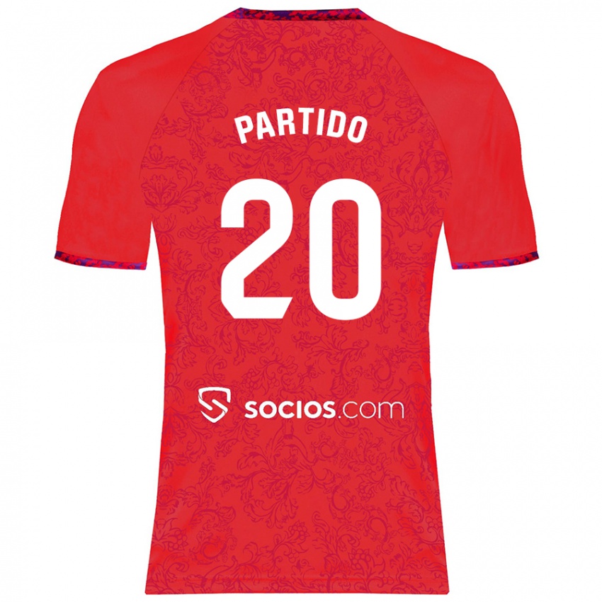 Hombre Camiseta Paula Partido #20 Rojo 2ª Equipación 2024/25 La Camisa Chile