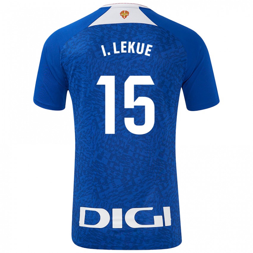 Hombre Camiseta Inigo Lekue #15 Azul Real 2ª Equipación 2024/25 La Camisa Chile