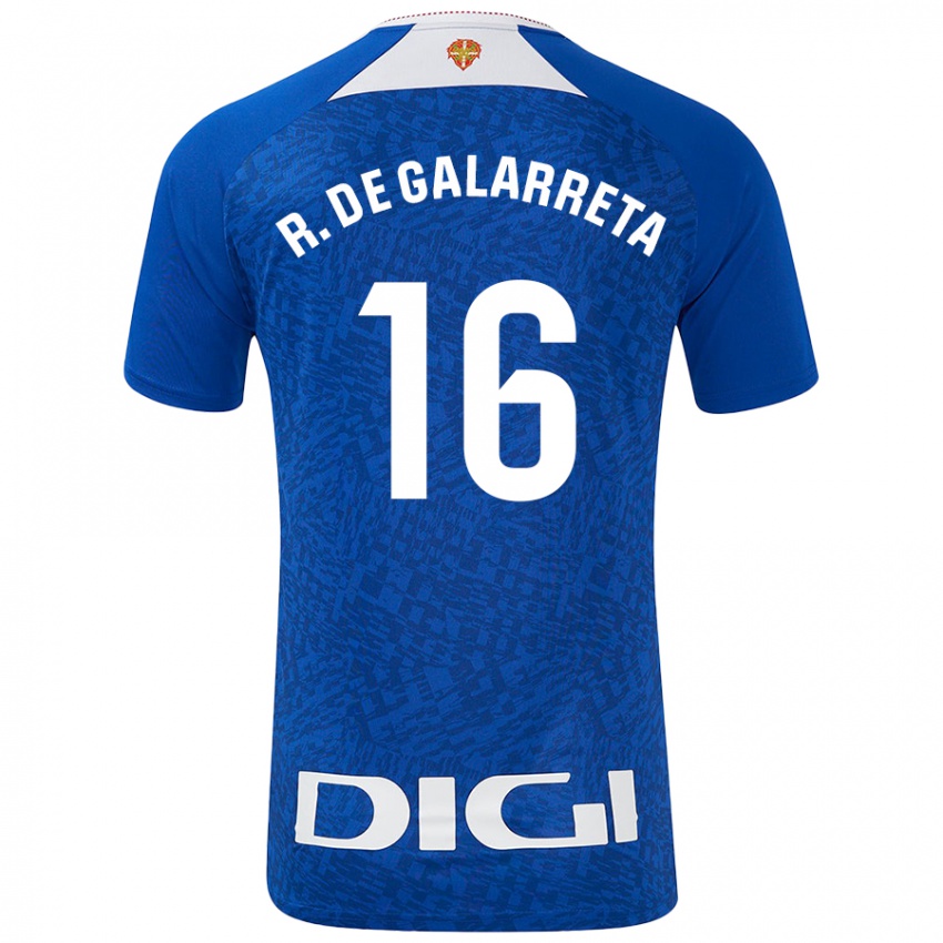 Hombre Camiseta Iñigo Ruiz De Galarreta #16 Azul Real 2ª Equipación 2024/25 La Camisa Chile