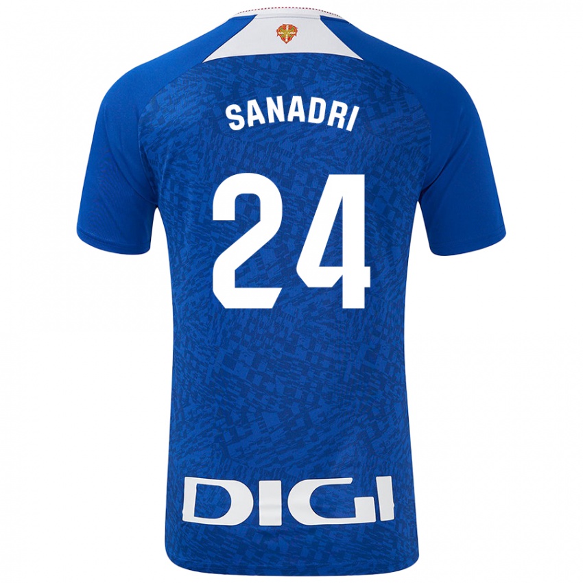 Hombre Camiseta Sanadri #24 Azul Real 2ª Equipación 2024/25 La Camisa Chile