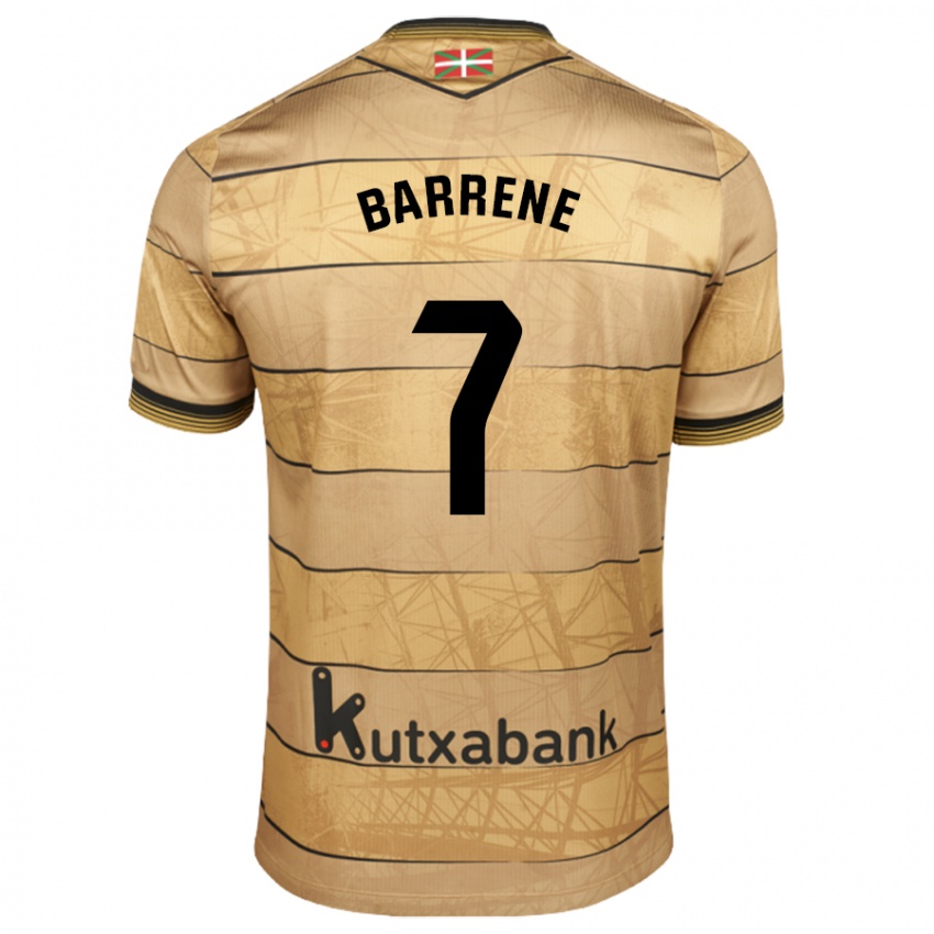 Hombre Camiseta Ander Barrenetxea #7 Marrón 2ª Equipación 2024/25 La Camisa Chile