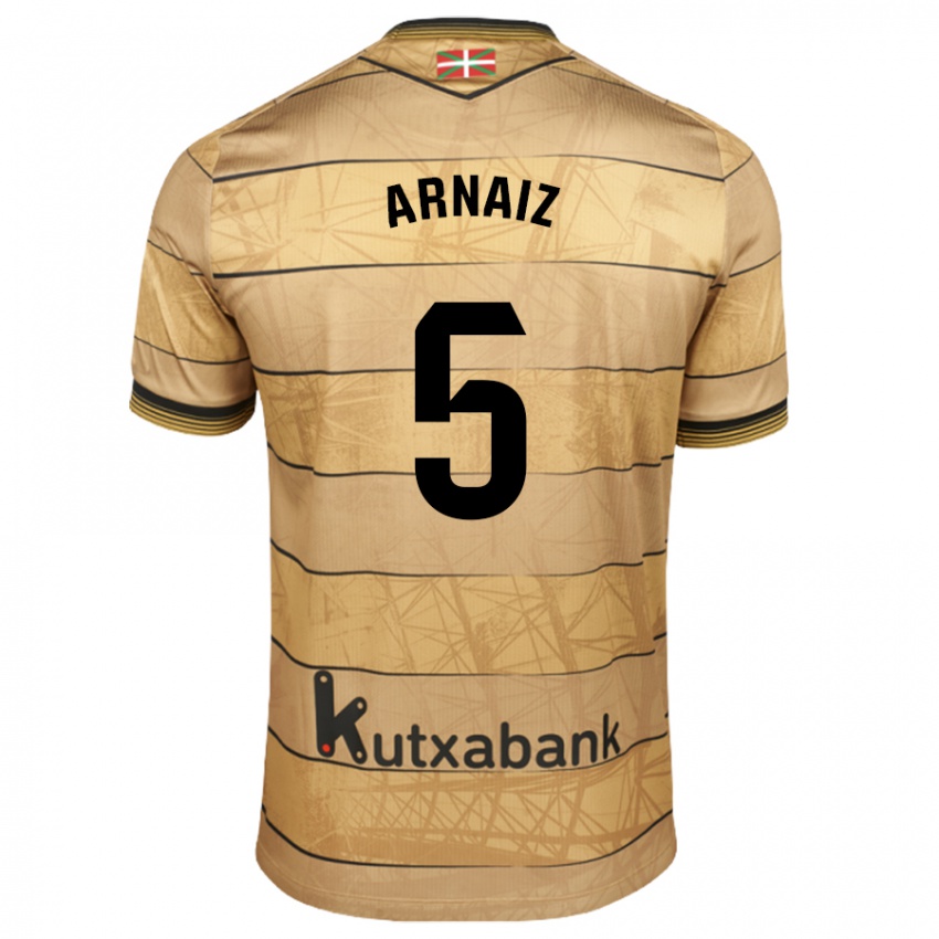 Hombre Camiseta Iris Arnaiz #5 Marrón 2ª Equipación 2024/25 La Camisa Chile