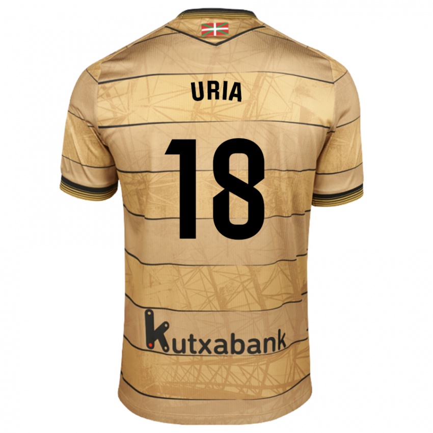 Hombre Camiseta Mirari Uria Gabilondo #18 Marrón 2ª Equipación 2024/25 La Camisa Chile