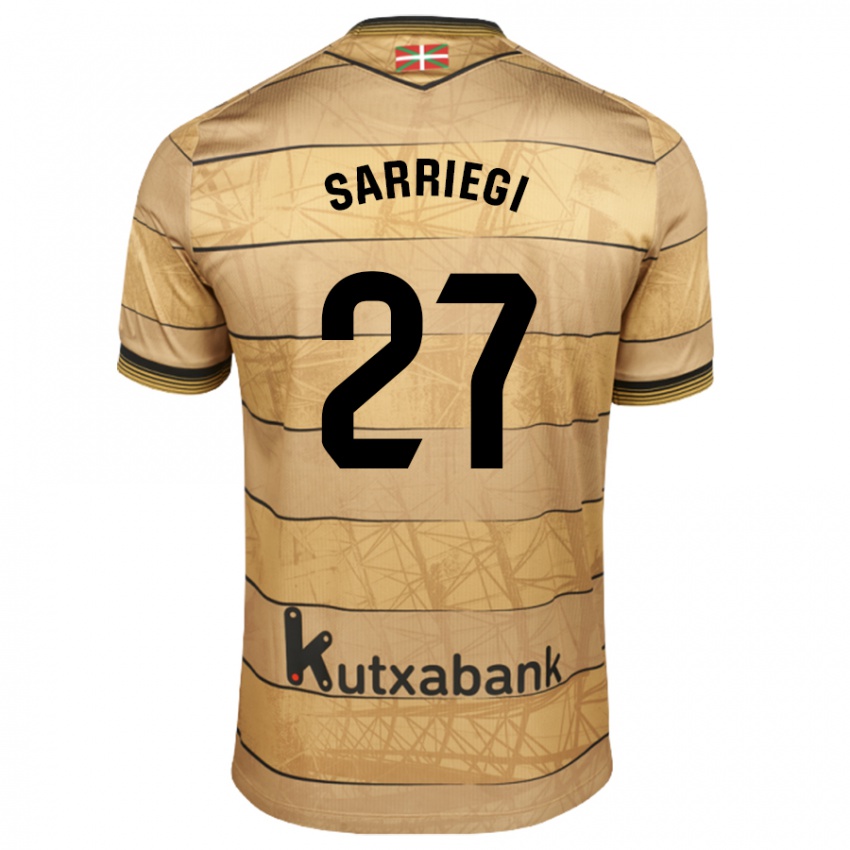 Hombre Camiseta Nora Sarriegi #27 Marrón 2ª Equipación 2024/25 La Camisa Chile