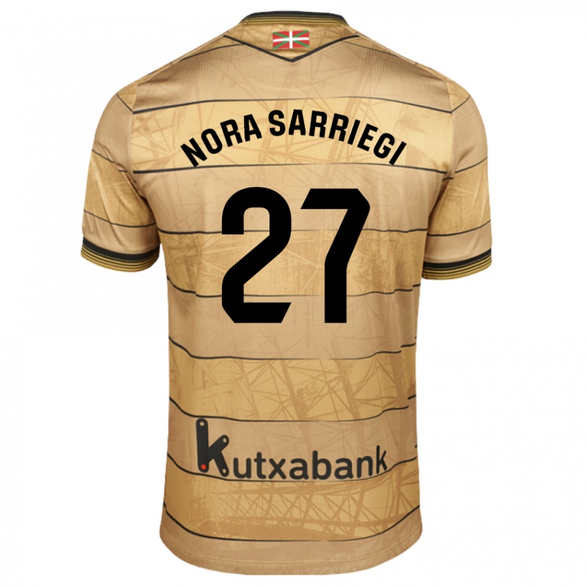 Hombre Camiseta Nora Sarriegi Galdos #27 Marrón 2ª Equipación 2024/25 La Camisa Chile