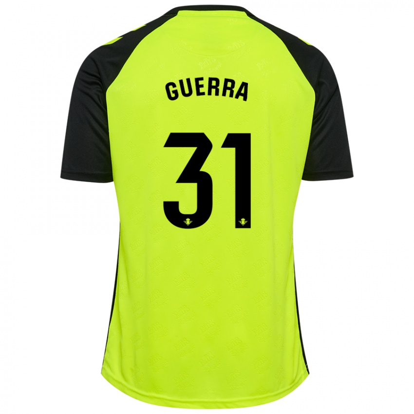 Hombre Camiseta Ana Guerra Morcillo #31 Amarillo Fluorescente Negro 2ª Equipación 2024/25 La Camisa Chile