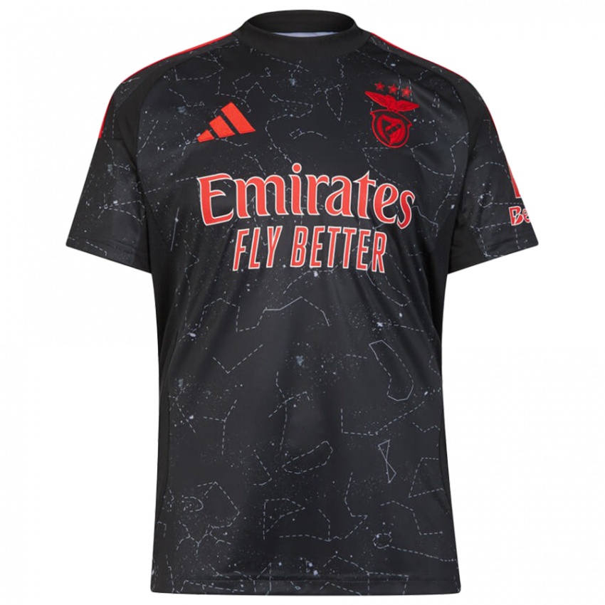 Hombre Camiseta Adel Taarabt #49 Negro Rojo 2ª Equipación 2024/25 La Camisa Chile