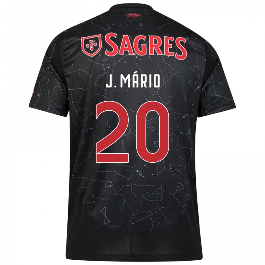 Hombre Camiseta Joao Mario #20 Negro Rojo 2ª Equipación 2024/25 La Camisa Chile