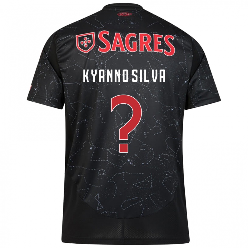 Hombre Camiseta Kyanno Silva #0 Negro Rojo 2ª Equipación 2024/25 La Camisa Chile