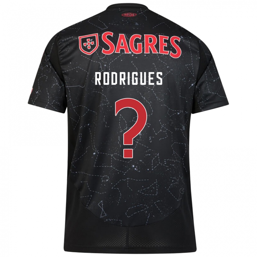 Hombre Camiseta Miguel Rodrigues #0 Negro Rojo 2ª Equipación 2024/25 La Camisa Chile