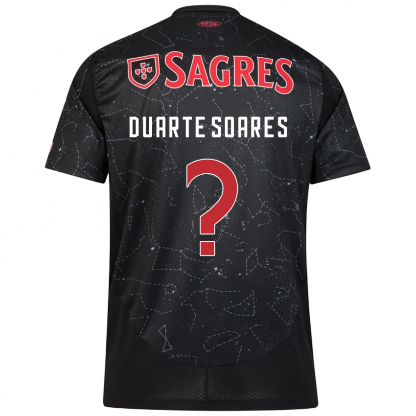 Hombre Camiseta Duarte Soares #0 Negro Rojo 2ª Equipación 2024/25 La Camisa Chile