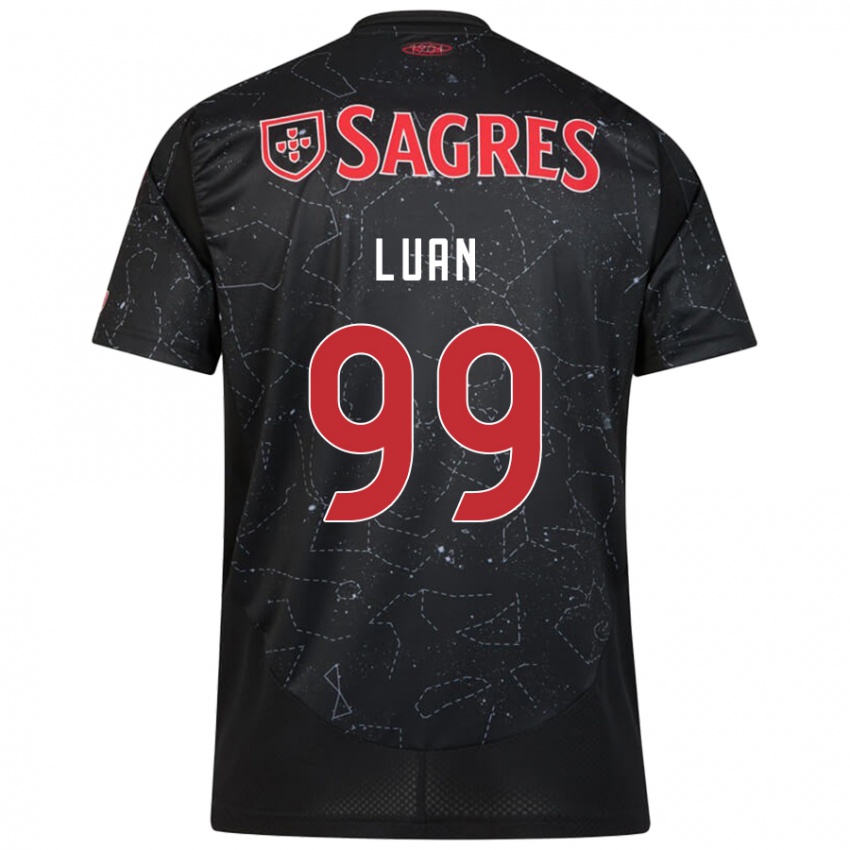 Hombre Camiseta Luan #99 Negro Rojo 2ª Equipación 2024/25 La Camisa Chile