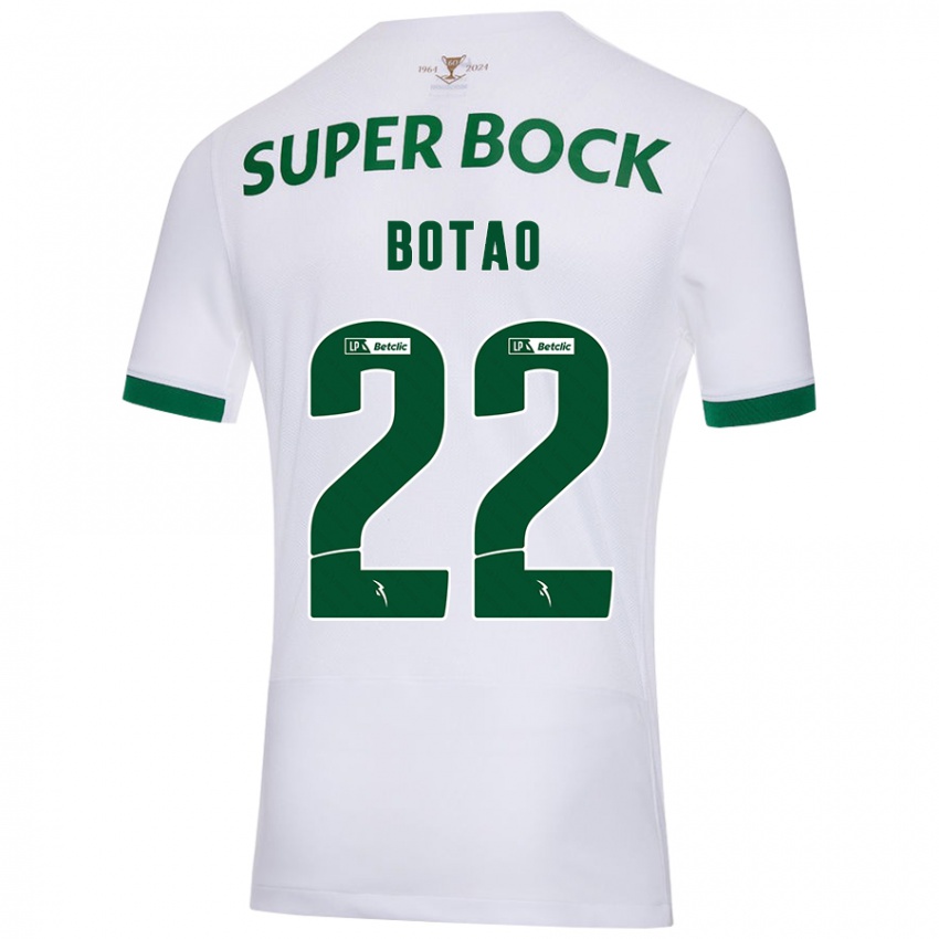 Hombre Camiseta Martim Botão #22 Blanco Verde 2ª Equipación 2024/25 La Camisa Chile