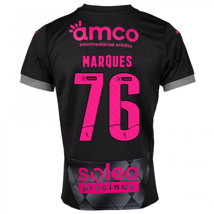 Hombre Camiseta Tomás Marques #76 Negro Rosa 2ª Equipación 2024/25 La Camisa Chile