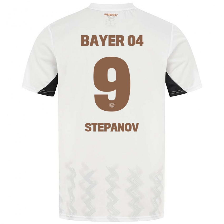 Hombre Camiseta Artem Stepanov #9 Blanco Negro 2ª Equipación 2024/25 La Camisa Chile