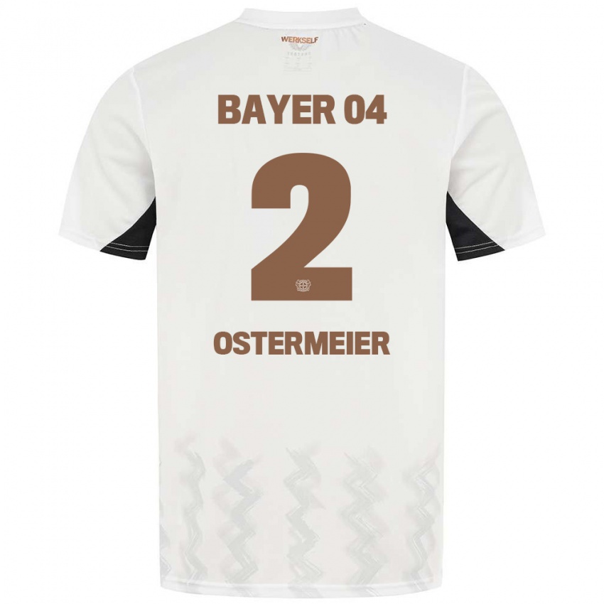 Hombre Camiseta Selina Ostermeier #2 Blanco Negro 2ª Equipación 2024/25 La Camisa Chile