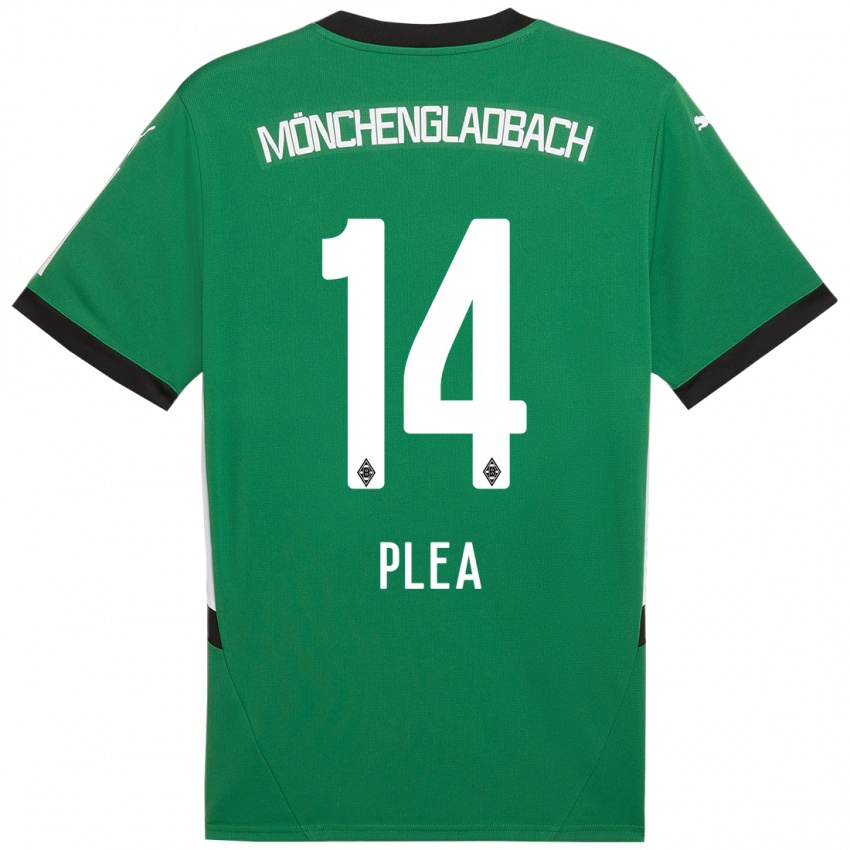 Hombre Camiseta Alassane Plea #14 Verde Blanco 2ª Equipación 2024/25 La Camisa Chile