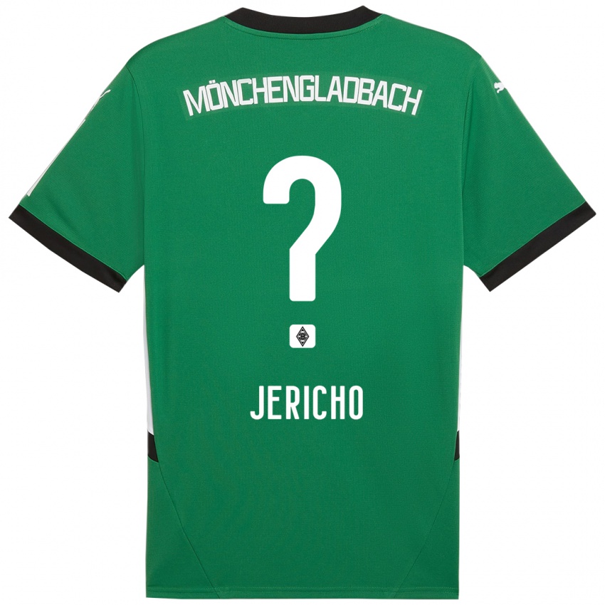 Hombre Camiseta Aidan Jericho #0 Verde Blanco 2ª Equipación 2024/25 La Camisa Chile