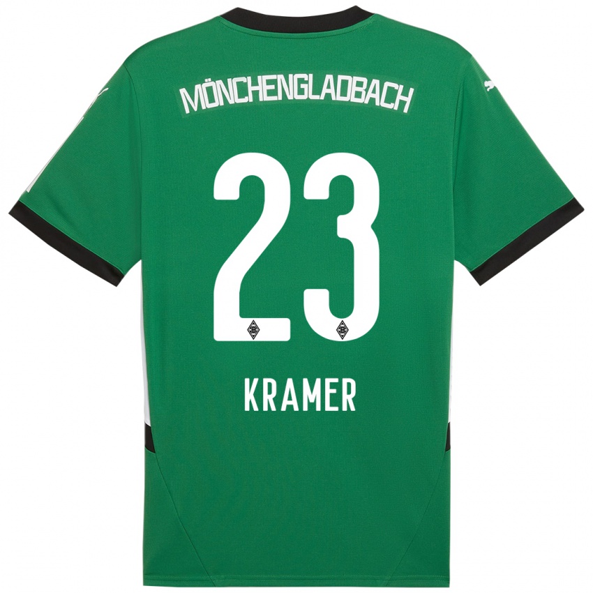 Hombre Camiseta Christoph Kramer #23 Verde Blanco 2ª Equipación 2024/25 La Camisa Chile