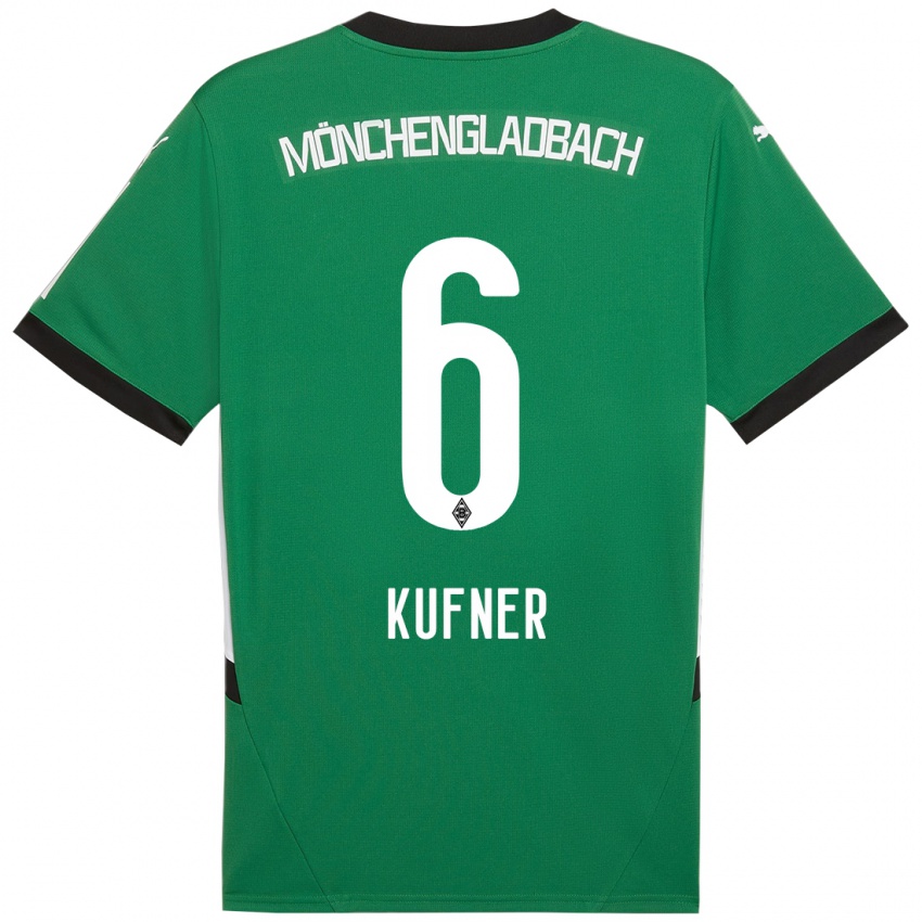 Hombre Camiseta Anne-Catherine Kufner #6 Verde Blanco 2ª Equipación 2024/25 La Camisa Chile