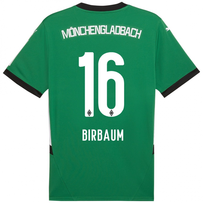 Hombre Camiseta Anne Birbaum #16 Verde Blanco 2ª Equipación 2024/25 La Camisa Chile