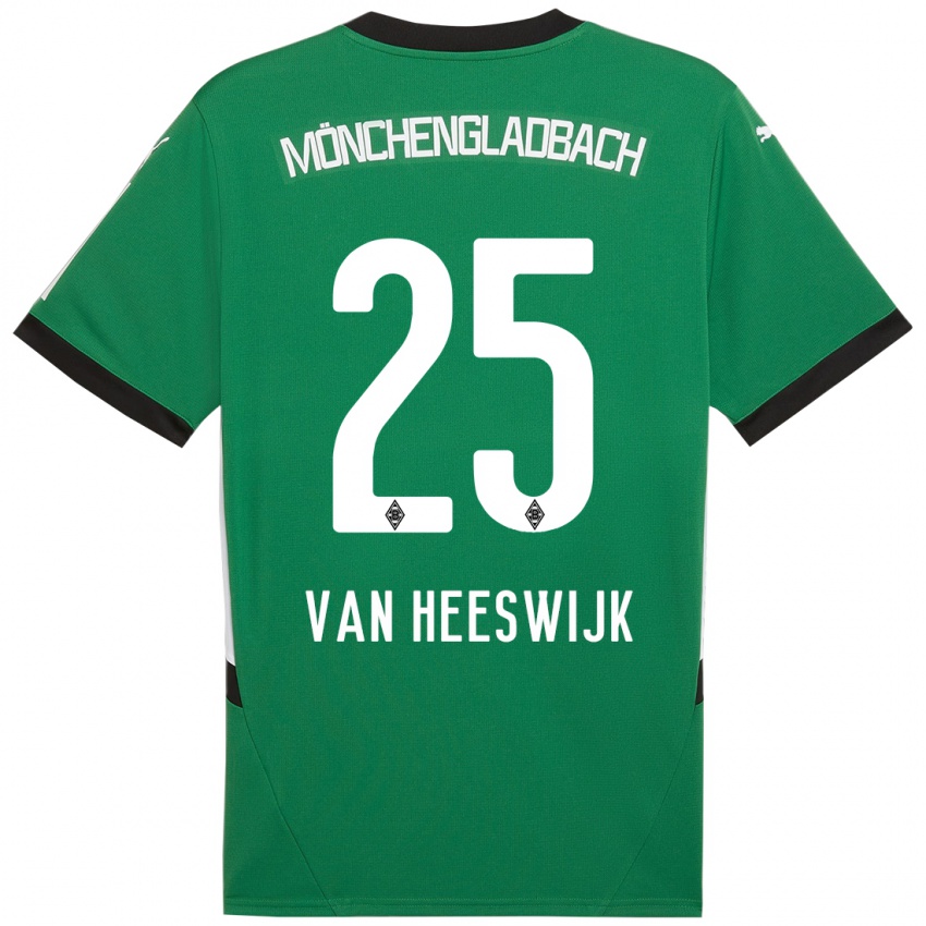 Hombre Camiseta Amber Van Heeswijk #25 Verde Blanco 2ª Equipación 2024/25 La Camisa Chile