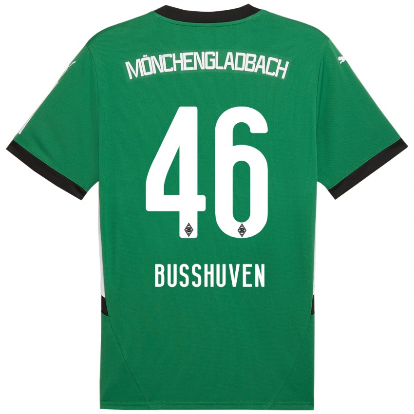 Hombre Camiseta Alina Busshuven #46 Verde Blanco 2ª Equipación 2024/25 La Camisa Chile