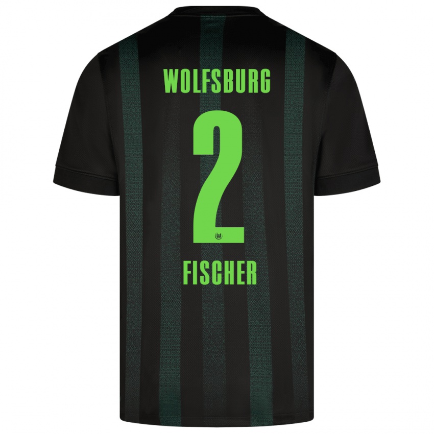 Hombre Camiseta Kilian Fischer #2 Verde Oscuro 2ª Equipación 2024/25 La Camisa Chile