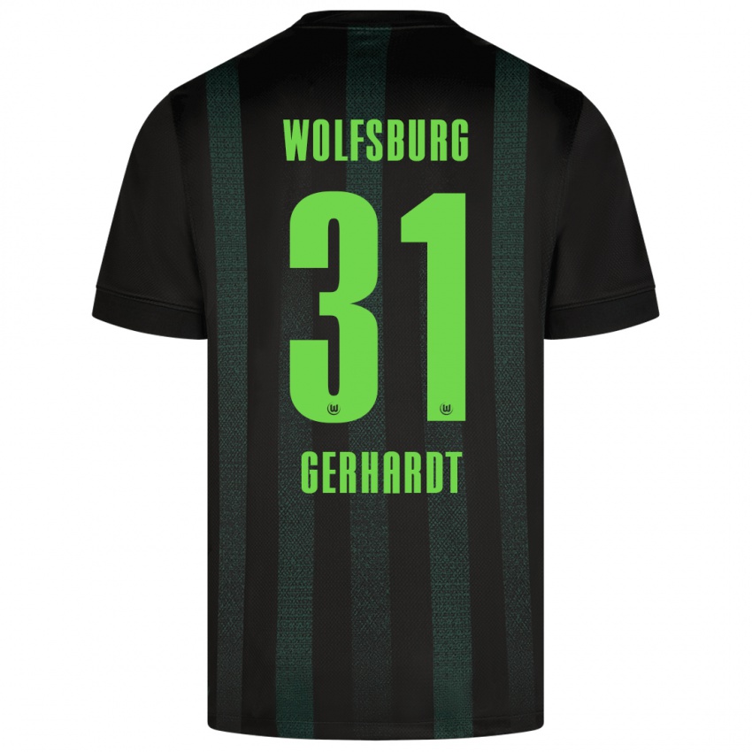 Hombre Camiseta Yannick Gerhardt #31 Verde Oscuro 2ª Equipación 2024/25 La Camisa Chile