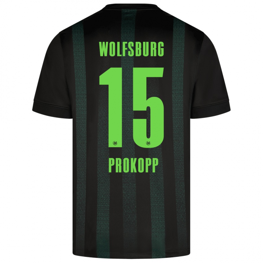 Hombre Camiseta Oskar Prokopp #15 Verde Oscuro 2ª Equipación 2024/25 La Camisa Chile