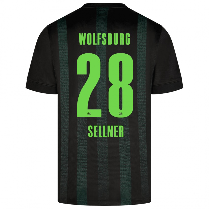 Hombre Camiseta Tabea Sellner #28 Verde Oscuro 2ª Equipación 2024/25 La Camisa Chile